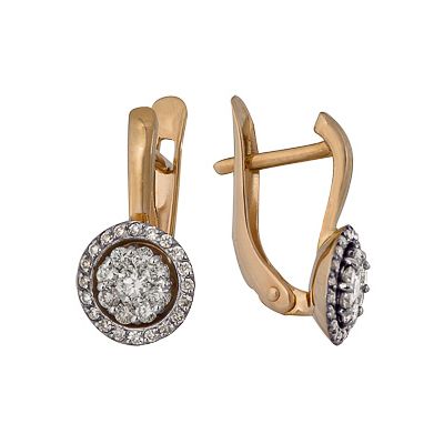 Серьги из золота с бриллиантом