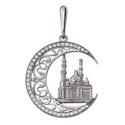 Подвеска из серебра с фианитами