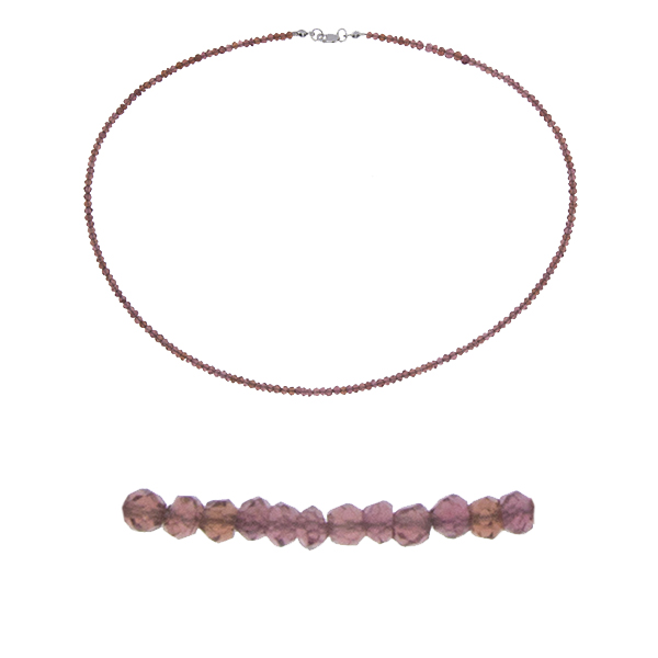 Бусы из серебра с гранатами 8340156045-45