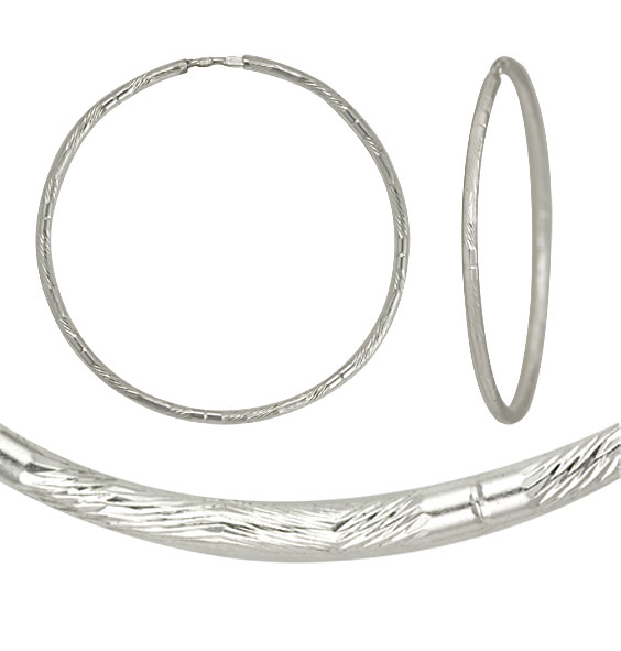 Серьги из серебра без вставок 3400817050-8 от KRASNOE, металл Серебро, вставка Без вставок