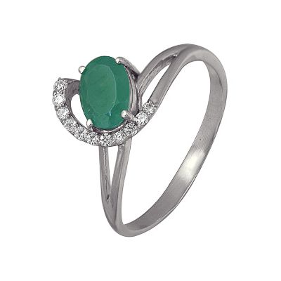 Купить кольцо из серебра с бериллом в интернет-магазине KRASNOE