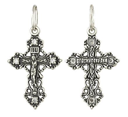 Подвеска из серебра с фианитами