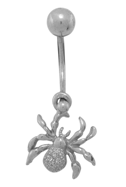 Пирсинг из серебра с фианитами