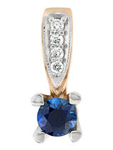 Купить подвеска из золота с сапфиром и бриллиантами