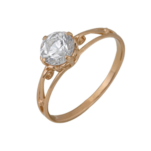 Купить кольцо из золота с фианитом в интернет-магазине KRASNOE