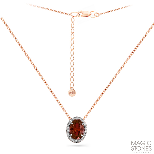 Колье из золота с гранатом