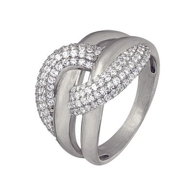 Купить кольцо из серебра с фианитами в интернет-магазине KRASNOE