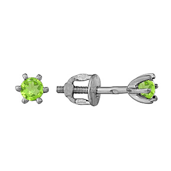 Пусеты из серебра с кристаллами 3987015056-67 от KRASNOE, металл Серебро, вставка Кристалл ювелирный