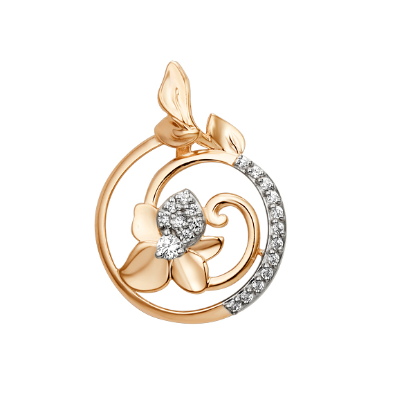 Купить подвеска из золота с фианитом