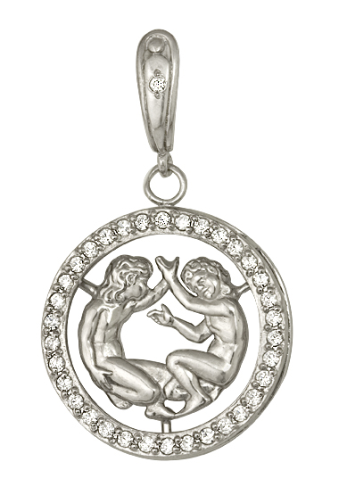 Купить подвеска из серебра с фианитами