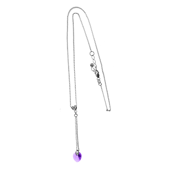 Колье из серебра с кварцем со скидкой