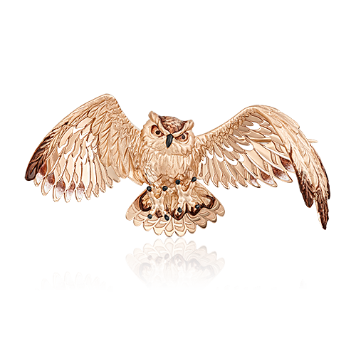 Брошь из золота с эмальом