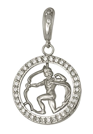 Купить подвеска из серебра с фианитами