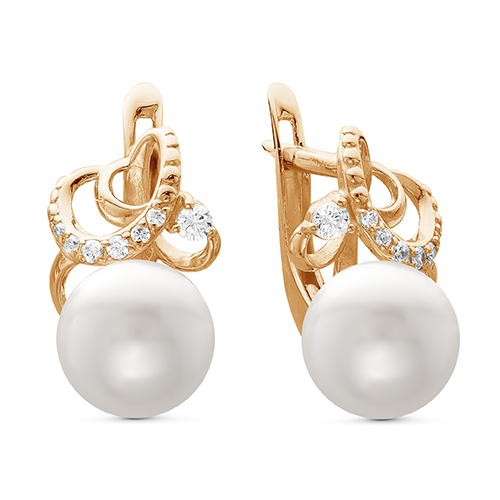 Серьги из золота Z2-9389 от KRASNOE, металл Золото, вставка Жемчуг Серьги из золота Z2-9389 от KRASNOE, металл Золото, вставка Жемчуг