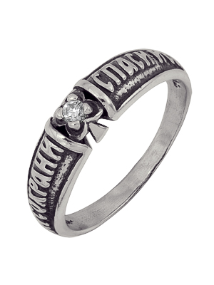 Кольцо из серебра с фианитом