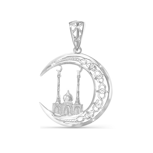 Подвеска из серебра с фианитом