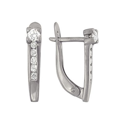 Серьги из золота с бриллиантом