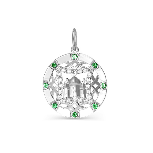 Подвески из серебра с фианитом