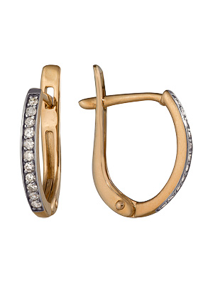 Серьги из золота с бриллиантами Серьги из золота с бриллиантами