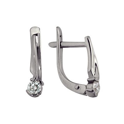 Серьги из золота с бриллиантом