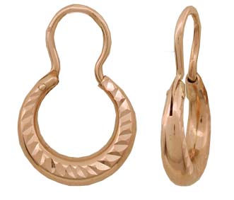 Серьги из золота без вставок 1401318005 от KRASNOE, металл Золото, вставка Без вставок