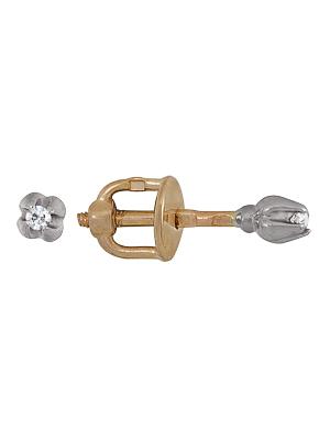 Пусеты из золота с бриллиантами