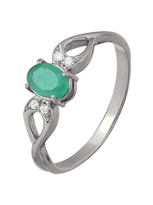 Купить кольцо из серебра с фианитами в интернет-магазине KRASNOE