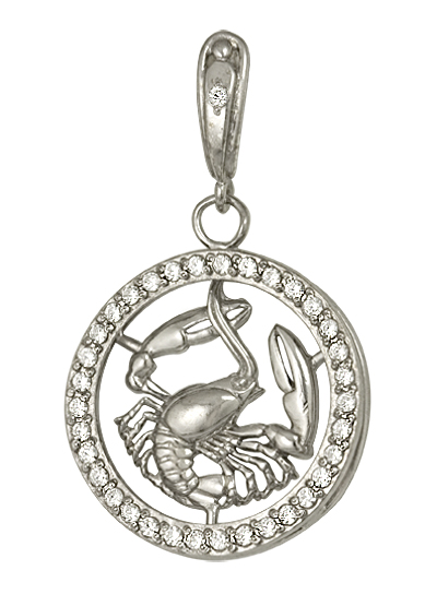 Купить подвеска из серебра с фианитами