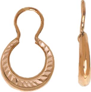 Серьги из золота без вставок со скидкой