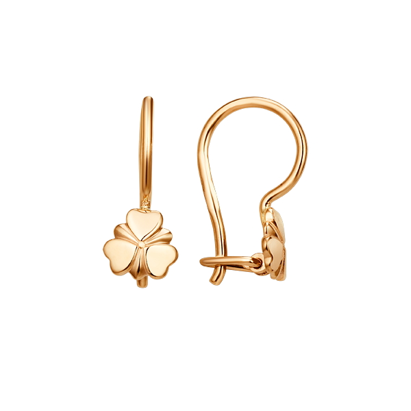 Серьги из золота без вставок 013612-1010 от KRASNOE, металл Золото, вставка Без вставок