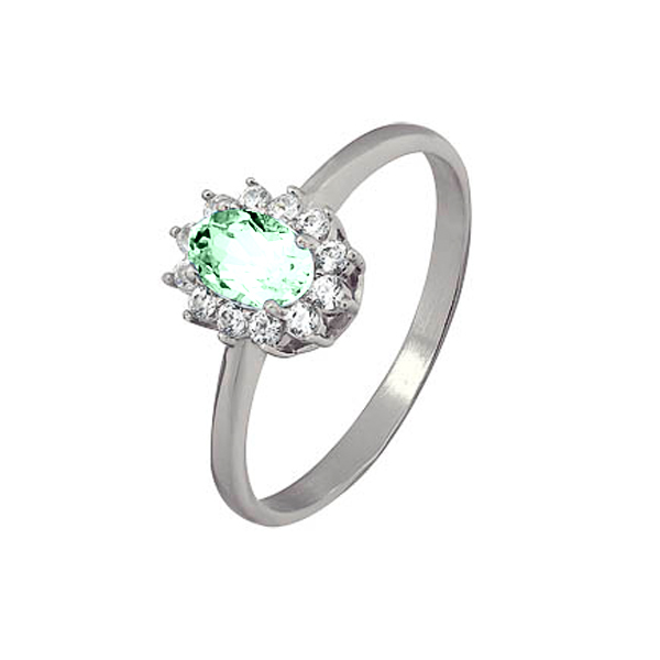 Купить кольцо из серебра с празиолитом в интернет-магазине KRASNOE