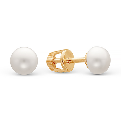 Серьги из золота Z2-9127 от KRASNOE, металл Золото, вставка Жемчуг