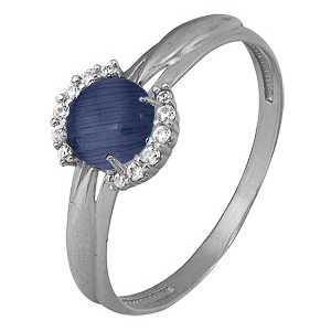 Купить кольцо из серебра с сапфиром в интернет-магазине KRASNOE