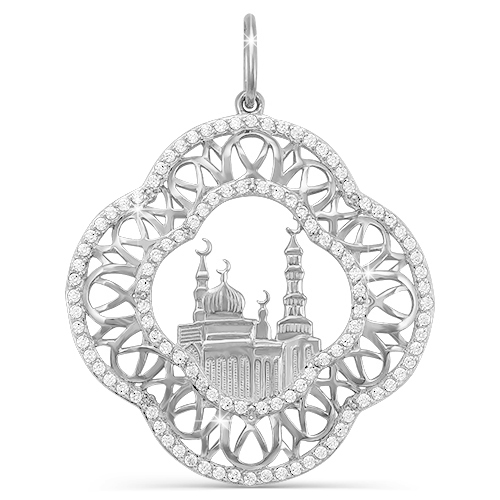 Подвеска из серебра с фианитом