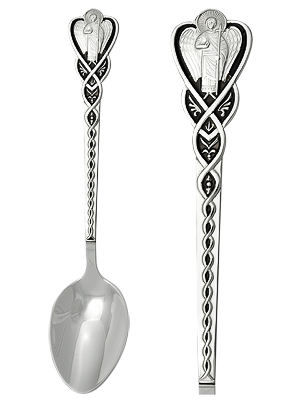 Православная ложка из серебра без вставок Православная ложка из серебра без вставок