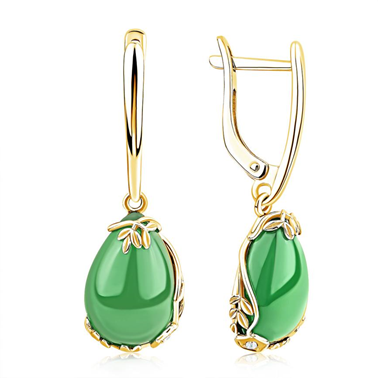 Серьги из серебра с агатами и фианитами из коллекции Уральские самоцветы