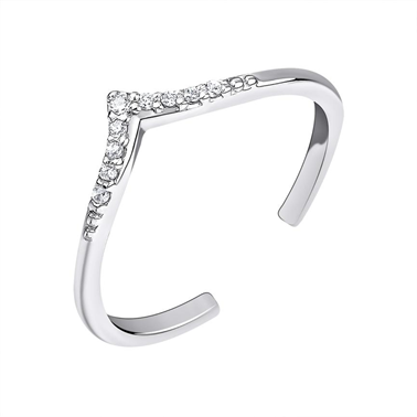 Кольцо из серебра с фианитами из коллекции Young Star