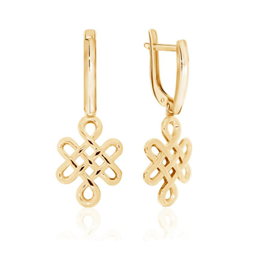 Серьги из серебра без вставок из коллекции Infinity Collection