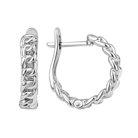 Серьги из серебра без вставок из коллекции Узы любви