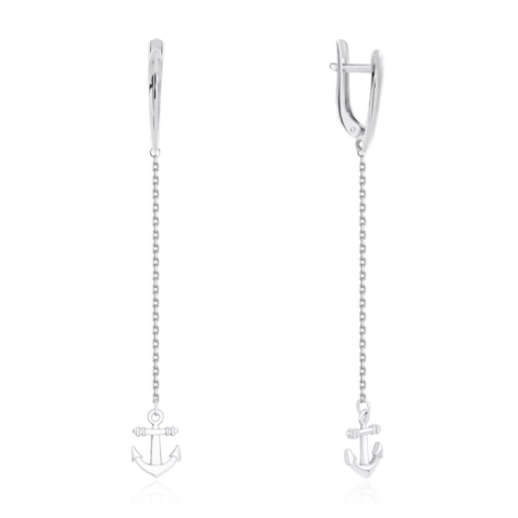 Серьги из серебра без вставок из коллекции Вера, Надежда, Любовь