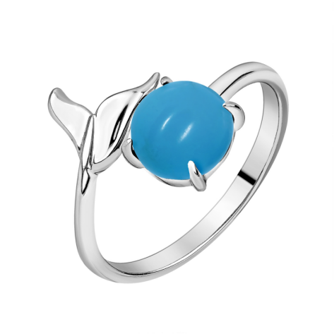 Кольцо из серебра с бирюзой из коллекции Young Star