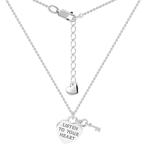 Колье из серебра с фианитом из коллекции Romantik