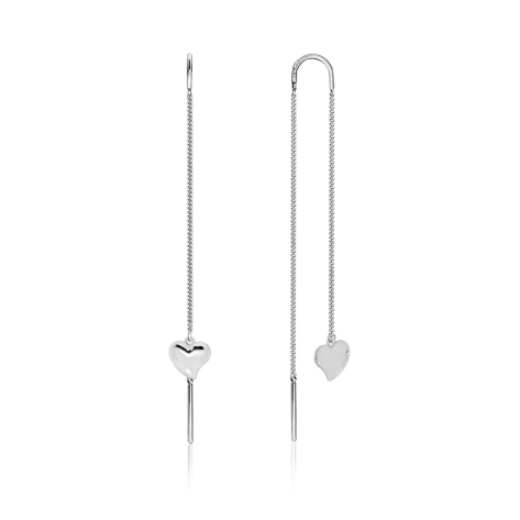 Серьги из серебра без вставок