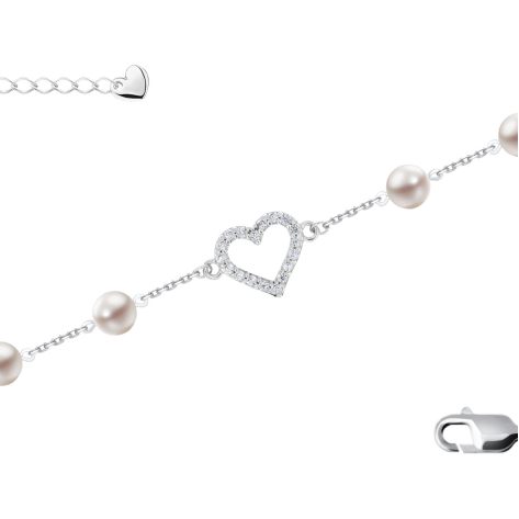 Браслет из серебра с фианитом из коллекции Love