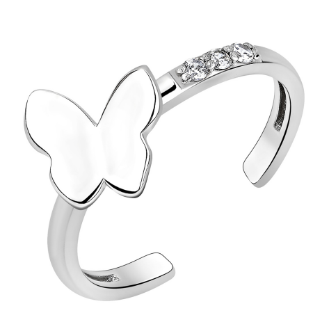 Кольцо из серебра с фианитами из коллекции Young Star