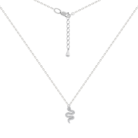 Колье из серебра с фианитами