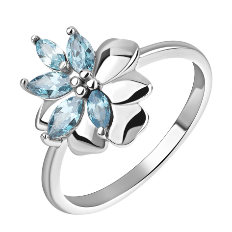 Кольцо из серебра с топазом