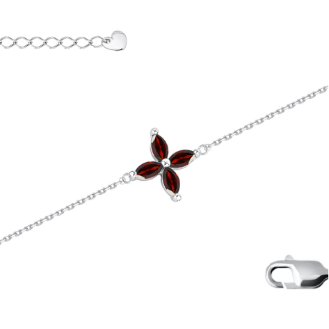 Браслет из серебра с гранатами из коллекции Modniy look