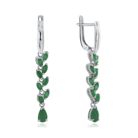 Серьги из серебра с агатами из коллекции Perfecto