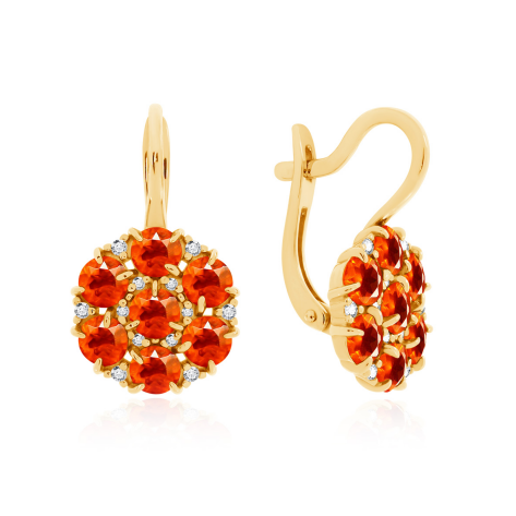 Серьги из серебра с опалами и фианитами из коллекции Royals